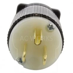 NEMA 5-15P 15 Amp 125-Volt Straight-Blade Plug with UL, C-UL Approval by AC WORKS -AC WORKS Shop black ac works electrical plugs connectors as515p d 4f 1000
