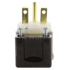 15 Amp 250-Volt NEMA 6-15P 3-Prong All Angles Elbow Industrial Grade Male Plug by AC WORKS -AC WORKS Shop black ac works electrical plugs connectors ase615p 1f 1000