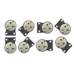 15/ 20 Amp 250-Volt NEMA 6-15/ 20R 3-Prong All Angles Elbow Female Connector by AC WORKS -AC WORKS Shop black ac works electrical plugs connectors ase620r 76 1000