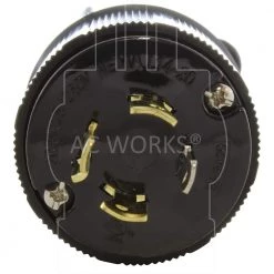 NEMA 20 Amp 125/250-Volt 4-Prong Locking Male Plug With UL C-UL Approval by AC WORKS 10 NEMA 20 Amp 125/250-Volt 4-Prong Locking Male Plug With UL C-UL Approval by AC WORKS -AC WORKS Shop black ac works electrical plugs connectors asl1420p bk 4f 1000