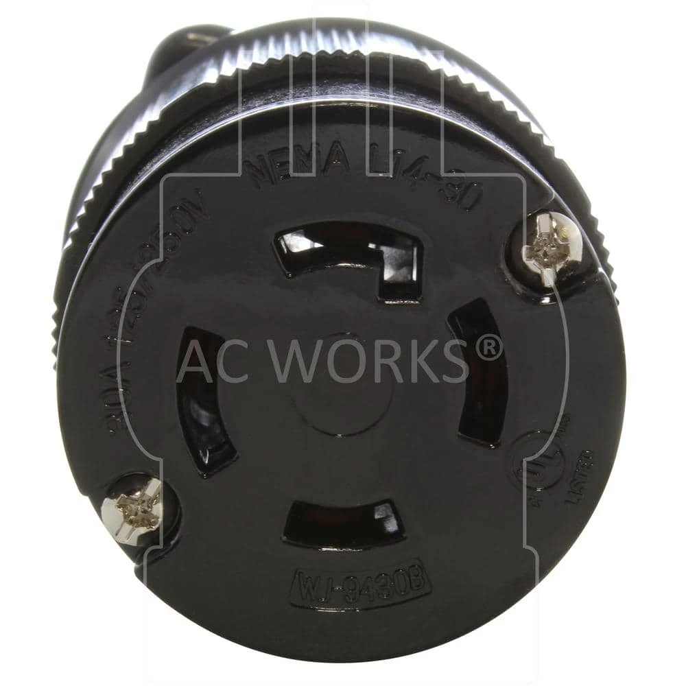 NEMA 30 Amp 125/250-Volt 4-Prong Locking Female Connector with UL C-UL Listing by AC WORKS 5 NEMA 30 Amp 125/250-Volt 4-Prong Locking Female Connector with UL C-UL Listing by AC WORKS - Image 3