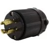 NEMA 3-Phase 20 Amp 250-Volt 4-Prong Locking Male Plug With UL C-UL Approval by AC WORKS -AC WORKS Shop black ac works electrical plugs connectors asl1520p bk 64 1000