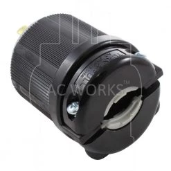 NEMA 3-Phase 20 Amp 250-Volt 4-Prong Locking Male Plug With UL C-UL Approval by AC WORKS -AC WORKS Shop black ac works electrical plugs connectors asl1520p bk 76 1000