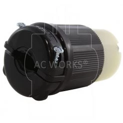 NEMA 30 Amp 3-Phase 120/208-Volt 3PY 5-Wire Locking Female Connector with UL C-UL Approval by AC WORKS -AC WORKS Shop black ac works electrical plugs connectors asl2130r bk 1f 1000