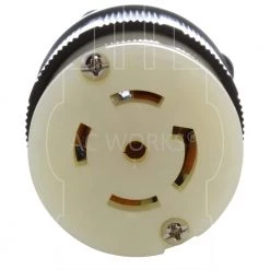 NEMA 30 Amp 3-Phase 120/208-Volt 3PY 5-Wire Locking Female Connector with UL C-UL Approval by AC WORKS -AC WORKS Shop black ac works electrical plugs connectors asl2130r bk 4f 1000