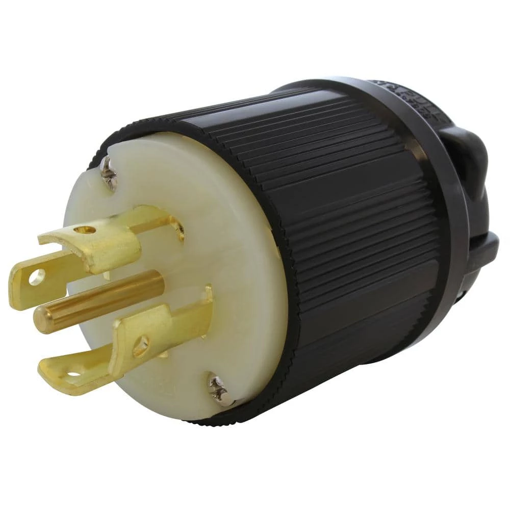 NEMA L22-30P 30A 3-Phase Y 277-Volt/480-Volt 5-Prong Locking Male Plug in Black with UL, C-UL Approval by AC WORKS 3 NEMA L22-30P 30A 3-Phase Y 277-Volt/480-Volt 5-Prong Locking Male Plug in Black with UL, C-UL Approval by AC WORKS