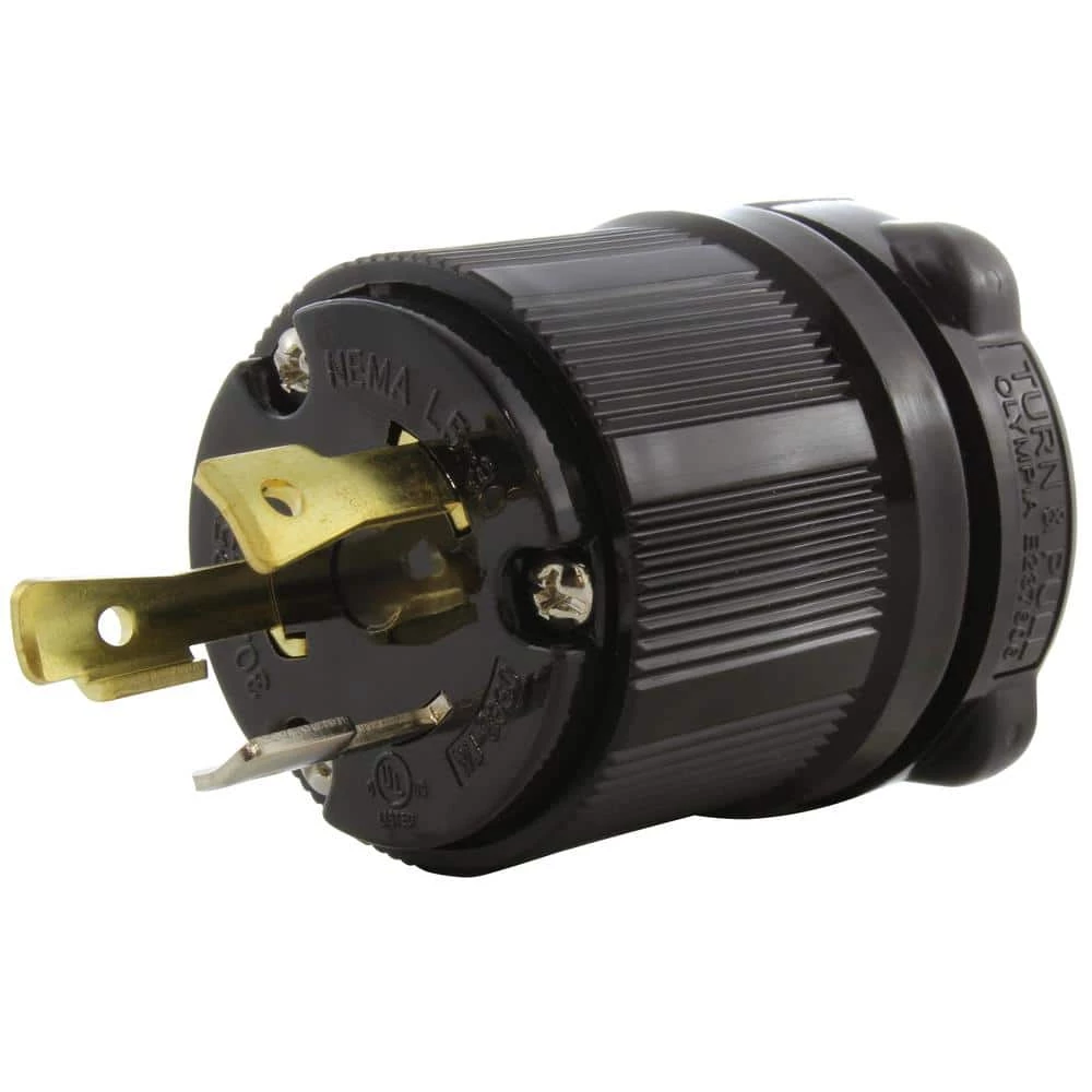 NEMA 30 Amp 125-Volt 3 Prong Locking Male Plug With UL C-UL Approval by AC WORKS 3 NEMA 30 Amp 125-Volt 3 Prong Locking Male Plug With UL C-UL Approval by AC WORKS