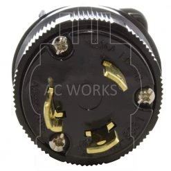 NEMA L6-30P 30 Amp 250-Volt 3-Prong Locking Male Plug with UL, C-UL Approval by AC WORKS 10 NEMA L6-30P 30 Amp 250-Volt 3-Prong Locking Male Plug with UL, C-UL Approval by AC WORKS -AC WORKS Shop black ac works electrical plugs connectors asl630p bk 4f 1000