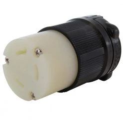 Nema L7-30R 30 Amp 277-Volt 3-Prong Locking Female Connector in Black with UL, C-UL Approval by AC WORKS