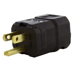15 Amp 125-Volt NEMA 5-15P Square Household Plug with UL, C-UL Approval by AC WORKS