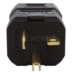 NEMA 5-20P 20 Amp 125-Volt Clamp Style Square Plug with UL, C-UL Approval by AC WORKS 11 NEMA 5-20P 20 Amp 125-Volt Clamp Style Square Plug with UL, C-UL Approval by AC WORKS -AC WORKS Shop black ac works electrical plugs connectors asq520p bk 4f 1000