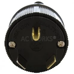 30 Amp 3-Prong RV Travel Trailer NEMA TT-30P Straight-Style Assembly Replacement Plug by AC WORKS 9 30 Amp 3-Prong RV Travel Trailer NEMA TT-30P Straight-Style Assembly Replacement Plug by AC WORKS -AC WORKS Shop black ac works electrical plugs connectors astt30p s 4f 1000