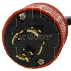 25 ft. SOOW 12/4 NEMA L15-20 20 Amp 3-Phase 250-Volt Industrial Rubber Extension Cord by AC WORKS -AC WORKS Shop black ac works general purpose cords l1520pr 025e 4f 1000