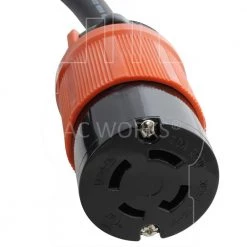 50 ft. SOOW 10/4 NEMA L15-30 30 Amp 3-Phase 250-Volt Industrial Rubber Extension Cord by AC WORKS -AC WORKS Shop black ac works general purpose cords l1530pr 050e 1f 1000
