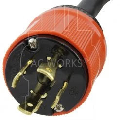 50 ft. SOOW 10/4 NEMA L15-30 30 Amp 3-Phase 250-Volt Industrial Rubber Extension Cord by AC WORKS -AC WORKS Shop black ac works general purpose cords l1530pr 050e 4f 1000