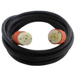 10 ft. SOOW 12/5 NEMA L21-20 20 Amp 3-Phase 120-Volt/208-Volt Industrial Rubber Extension Cord by AC WORKS