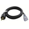 8 ft. 12/3 SJTW 20 Amp NEMA L5-20P Locking Plug to Lighted Household 15/20 Amp T-Blade Connector Extension Cord by AC WORKS -AC WORKS Shop black ac works general purpose cords l520520 096 64 1000