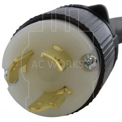 10 ft. SOOW 14/3 3-Prong NEMA L6-15 15 Amp 250-Volt Rubber Extension Cord by AC WORKS 8 10 ft. SOOW 14/3 3-Prong NEMA L6-15 15 Amp 250-Volt Rubber Extension Cord by AC WORKS -AC WORKS Shop black ac works general purpose cords l615pr 010 4f 1000