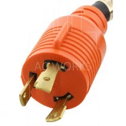 10 ft. SOOW 10/3 3-Prong NEMA L5-30P to NEMA 5-20R Rubber Extension Cord by AC WORKS -AC WORKS Shop black ac works general purpose cords rul530520 010 4f 1000