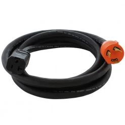 10 ft. SOOW 10/3 3-Prong NEMA L5-30P to NEMA 5-20R Rubber Extension Cord by AC WORKS