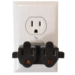 NEMA 5-15P to (2) 5-15R Regular Household 3-Prong Heavy Duty Dual Outlets Adapter by AC WORKS 13 NEMA 5-15P to (2) 5-15R Regular Household 3-Prong Heavy Duty Dual Outlets Adapter by AC WORKS -AC WORKS Shop black ac works plug adapters ws 076 31 1000