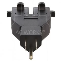 NEMA 5-15P to (2) 5-15R Regular Household 3-Prong Heavy Duty Dual Outlets Adapter by AC WORKS 10 NEMA 5-15P to (2) 5-15R Regular Household 3-Prong Heavy Duty Dual Outlets Adapter by AC WORKS -AC WORKS Shop black ac works plug adapters ws 076 4f 1000