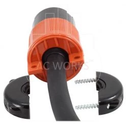 AC Connectors NEMA L14-20R 20 Amp 125/250-Volt 4-Prong Assembly Locking Female Connector by AC WORKS -AC WORKS Shop black orange ac works electrical plugs connectors asl1420r 31 1000
