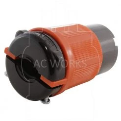 30 Amp 250-Volt 3-Phase NEMA L15-30R 4-Prong Industrial Grade Locking Female Connector by AC WORKS -AC WORKS Shop black orange ac works electrical plugs connectors asl1530r 44 1000