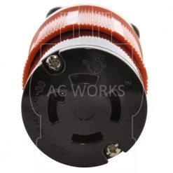 30 Amp 250-Volt 3-Phase NEMA L15-30R 4-Prong Industrial Grade Locking Female Connector by AC WORKS -AC WORKS Shop black orange ac works electrical plugs connectors asl1530r 4f 1000