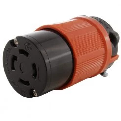 30 Amp 250-Volt 3-Phase NEMA L15-30R 4-Prong Industrial Grade Locking Female Connector by AC WORKS