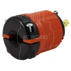 NEMA L5-20P 20 Amp 125-Volt 3-Prong Assembly Locking Male Plug by AC WORKS 11 NEMA L5-20P 20 Amp 125-Volt 3-Prong Assembly Locking Male Plug by AC WORKS -AC WORKS Shop black orange ac works electrical plugs connectors asl520p 1f 1000