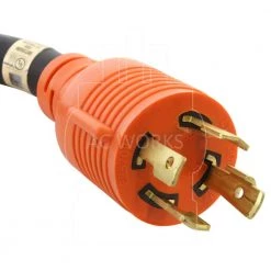 AC Connectors 10 ft. 10/4 Heavy Duty SOOW L14-30 30 Amp 125/250-Volt Generator Rubber Extension Cord by AC WORKS 9 AC Connectors 10 ft. 10/4 Heavy Duty SOOW L14-30 30 Amp 125/250-Volt Generator Rubber Extension Cord by AC WORKS -AC WORKS Shop black orange ac works general purpose cords l1430pr 010 4f 1000