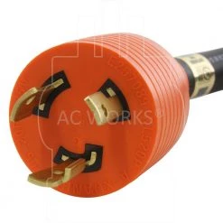 AC Connectors 10 ft. SOOW 12/3 NEMA L5-20 20 Amp 125-Volt Rubber Extension Cord by AC WORKS -AC WORKS Shop black orange ac works general purpose cords l520pr 010 4f 1000