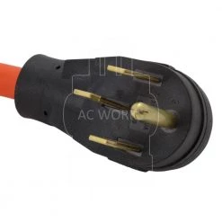 10/3 STW 1 ft. 14-50P 50 Amp RV/Range/Generator Plug to 6-15/20R 20 Amp 250-Volt T Blade Connector by AC WORKS -AC WORKS Shop black orange ac works plug adapters s1450620 012 4f 1000