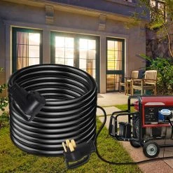 50 ft. 50 Amp RV Extension Cord Premium Power Cord RV Wire Diameter Extension Cord 6 Wire Gauge RV Cord by VEVOR -AC WORKS Shop black vevor general purpose cords hjljq50ft50a6hx01v1 31 1000