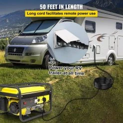 RV Shore Power Extension Cord 50 ft. 50 Amp Heavy-Duty Twist Lock Cord 50 Amp RV Replacement Cord UL Approved by VEVOR 13 RV Shore Power Extension Cord 50 ft. 50 Amp Heavy-Duty Twist Lock Cord 50 Amp RV Replacement Cord UL Approved by VEVOR -AC WORKS Shop black vevor general purpose cords hjljqyt50x50dsk01v1 1f 1000