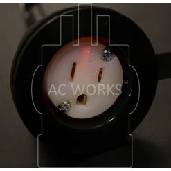 15 Amp 125-Volt NEMA 5-15R Flanged Mounting Household Outlet with Power Indicator and Cover by AC WORKS -AC WORKS Shop black white ac works electrical outlets receptacles asou515rl wc 31 1000