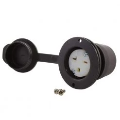 20 Amp 250-Volt NEMA 6-20R Flanged Mounting HVAC/ Power Tools Outlet Receptacle with Cover by AC WORKS