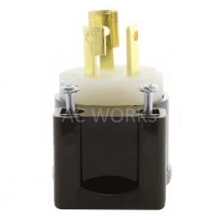 15 Amp 125-Volt NEMA L5-15P 3-Prong All Angles Elbow Industrial Locking Male Plug by AC WORKS -AC WORKS Shop black white ac works electrical plugs connectors asel515p 1f 1000