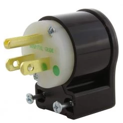 15 Amp 125-Volt NEMA 5-15P Medical Hospital Grade Household Style All Angles Elbow Male Plug by AC WORKS