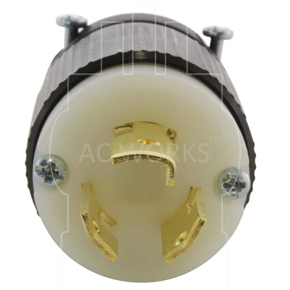 15 Amp 125-Volt NEMA L5-15P 3-Prong Industrial Grade Locking Male Plug by AC WORKS 5 15 Amp 125-Volt NEMA L5-15P 3-Prong Industrial Grade Locking Male Plug by AC WORKS - Image 3