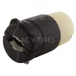 15 Amp 125-Volt NEMA L5-15R 3-Prong Industrial Grade Locking Female Connector by AC WORKS -AC WORKS Shop black white ac works electrical plugs connectors asl515r 44 1000