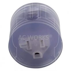 30 Amp TT-30P to 5-20R 15 Amp/20 Amp RV Adapter Household Outlet with Power Indicator by AC WORKS -AC WORKS Shop clear blue ac works plug adapters rvtt520 44 1000