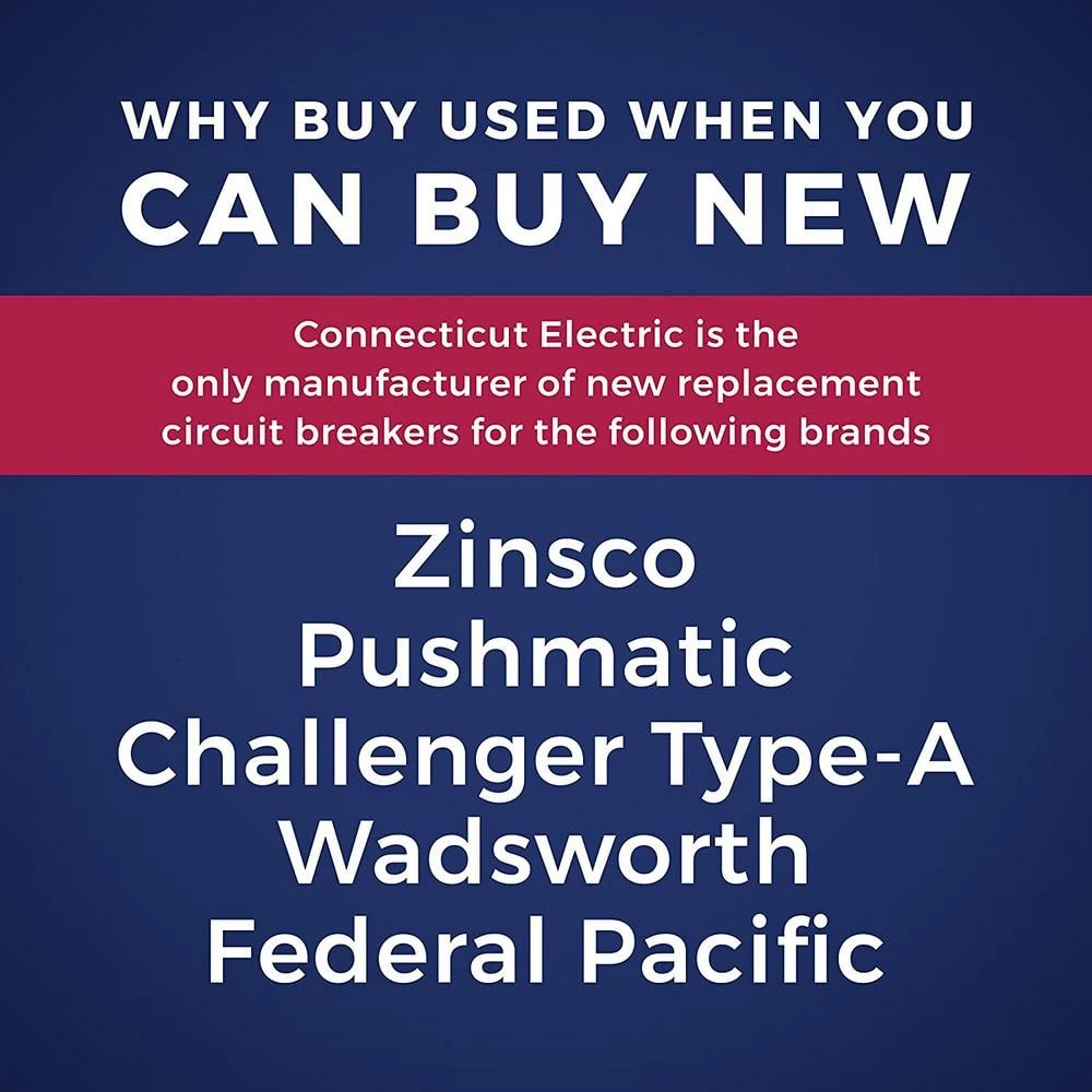 New UBIP 60 Amp 1-1/4 in. 2-Pole Pushmatic Replacement Circuit Breaker by Connecticut Electric 4 New UBIP 60 Amp 1-1/4 in. 2-Pole Pushmatic Replacement Circuit Breaker by Connecticut Electric - Image 2