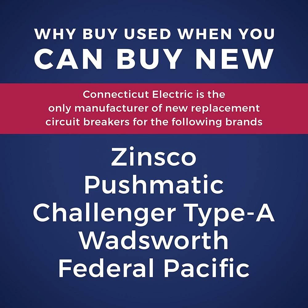 New UBIZ Thin 15 Amp/20 Amp 3/4 in. 1-Pole Zinsco Twin Replacement Circuit Breaker by Connecticut Electric 4 New UBIZ Thin 15 Amp/20 Amp 3/4 in. 1-Pole Zinsco Twin Replacement Circuit Breaker by Connecticut Electric - Image 2