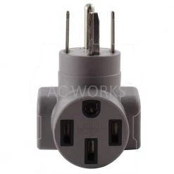 AC Connectors EV Charging Adapter NEMA 14-30P 4-Prong Dryer Plug to Tesla Electrical Vehicle Charging by AC WORKS 12 AC Connectors EV Charging Adapter NEMA 14-30P 4-Prong Dryer Plug to Tesla Electrical Vehicle Charging by AC WORKS -AC WORKS Shop gray ac works plug adapters ev1430ms 1f 1000
