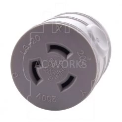 EVSE Upgrade Electric Vehicle Charging Adapter 15 Amp Household Plug to L6-20R Female by AC WORKS -AC WORKS Shop gray ac works plug adapters ev515l620 1f 1000