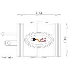 EVSE Upgrade Electric Vehicle Charging Adapter 15 Amp Household Plug to L6-20R Female by AC WORKS -AC WORKS Shop gray ac works plug adapters ev515l620 44 1000