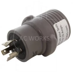 Electric Vehicle Charging Adapter for Tesla Use (20 Amp 250-Volt L6-20 Locking Plug to Tesla) by AC WORKS -AC WORKS Shop gray ac works plug adapters evl620ss 1f 1000