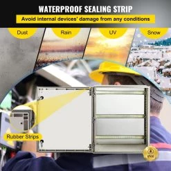 2.5 cu. ft. Electrical Box NENA 4X IP66 24x20x9 Junction Outlet Box Wall Mount Fiberglass 1-Gang with Mounting Plate by VEVOR -AC WORKS Shop gray vevor boxes brackets dqxfsblg60x50x231v0 1f 1000